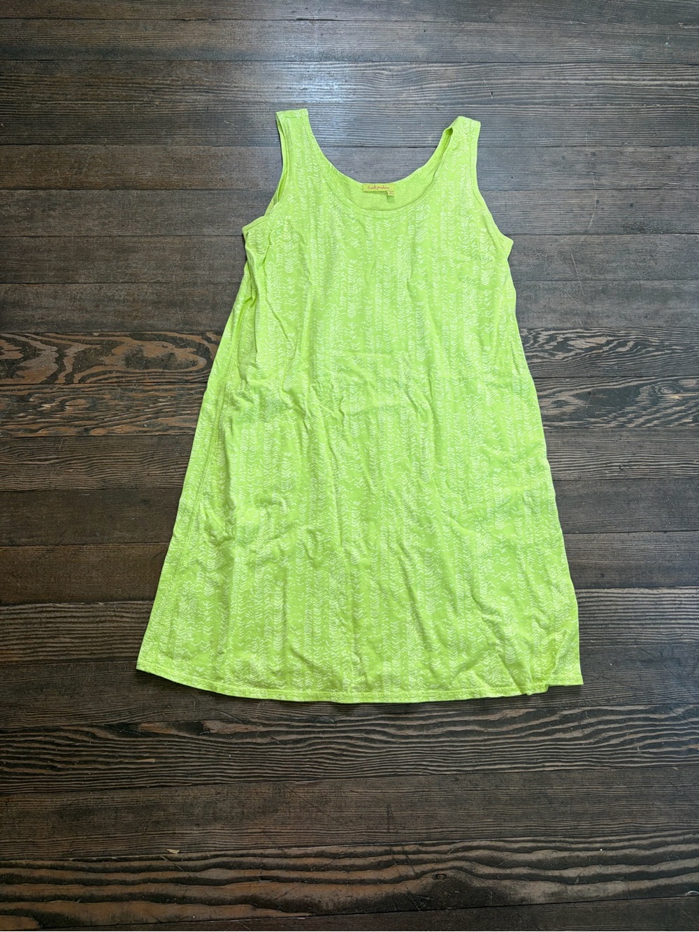 Fresh Produce Neon Lime Sleeveless A-Line Dress